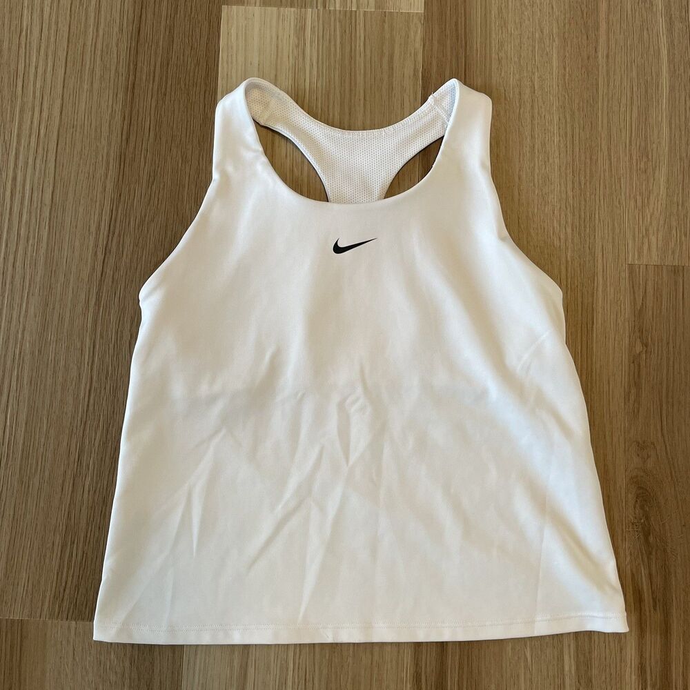 Nike Swoosh Big Kids Girls XL Tank Sports Bra White Active Gym Sports Athleisure